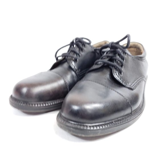 Dockers Cap Toe 4 Eye Oxfords Men's Sz 10 Black Leather - Picture 2 of 8